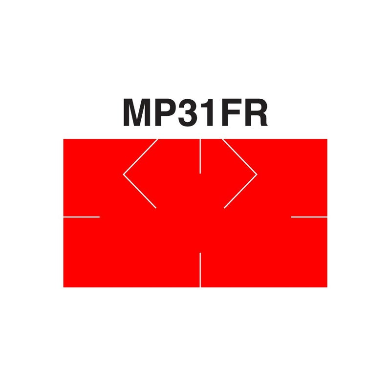 MONARCH Fluorescent Red Pricing Labels to fit Monarch 1131 Pricers. 8 Rolls with 1 Free Ink Roller. - Image 2